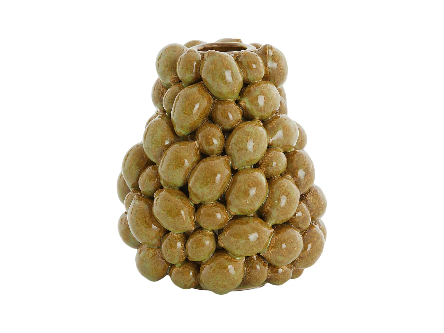 Vase CITRUS - Ø19x21cm - Marron