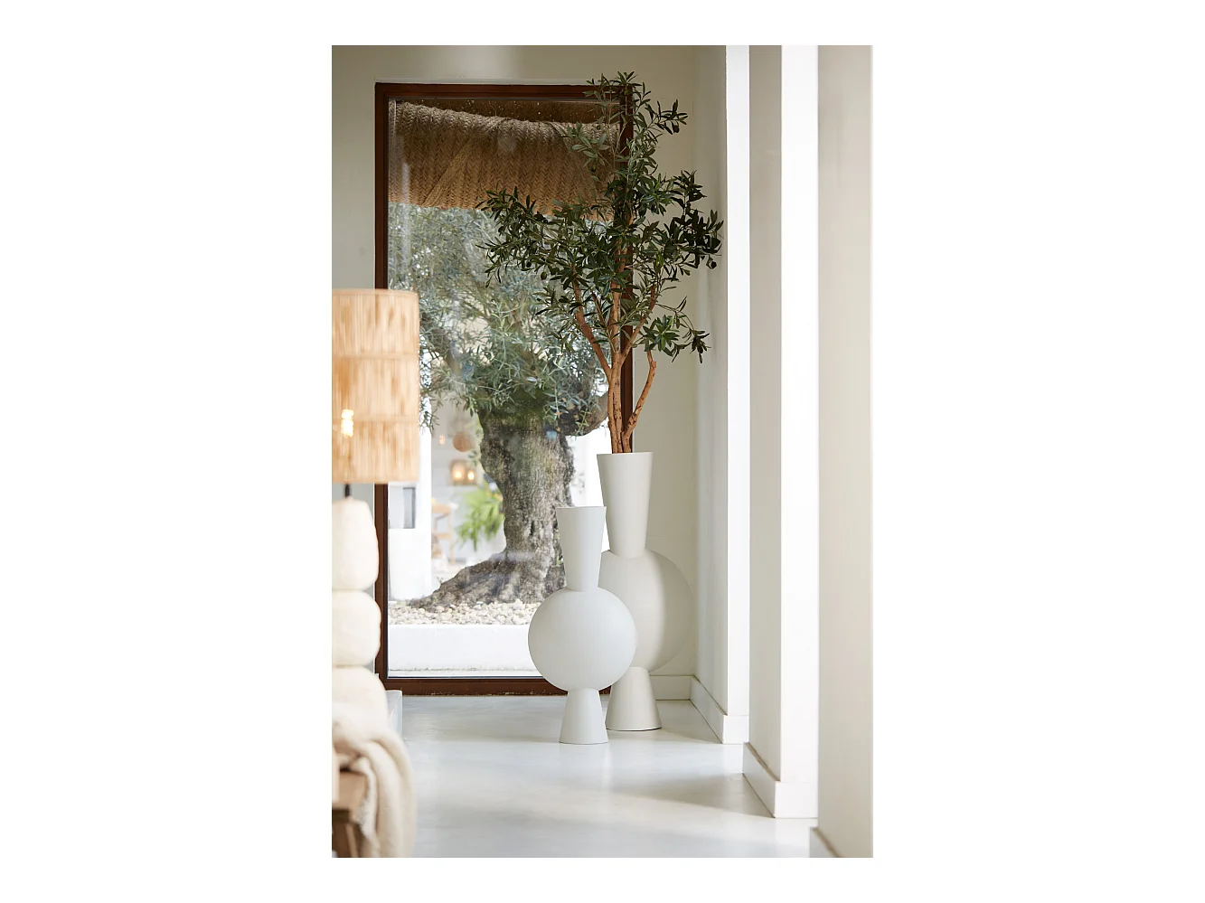 Vase KAVANDU - 47x26x100cm - Blanc