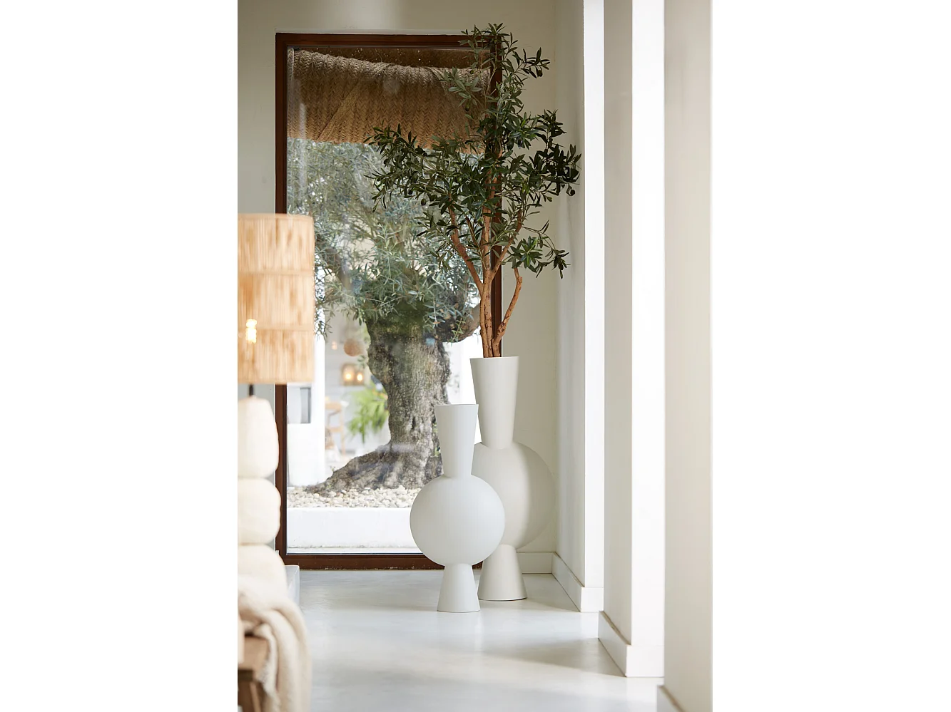 Vase KAVANDU - 47x26x100cm - Blanc