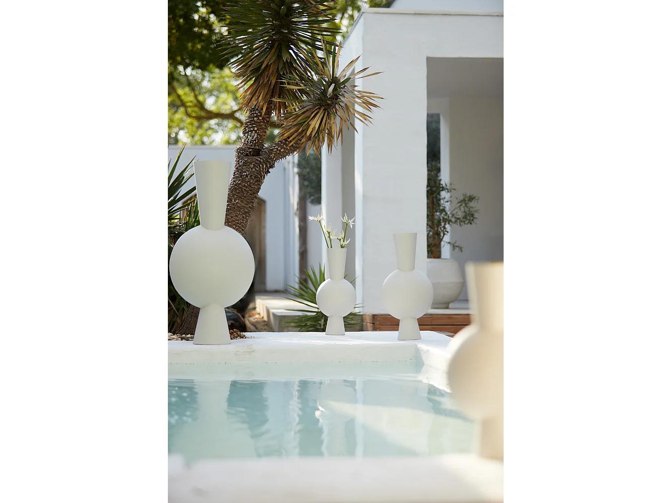 Vase KAVANDU - 47x26x100cm - Blanc