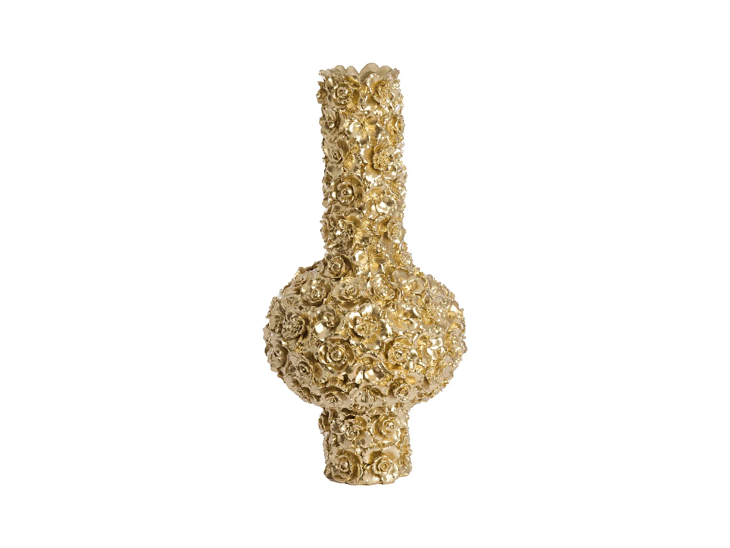Vase GYULA - Ø31x62cm - Doré