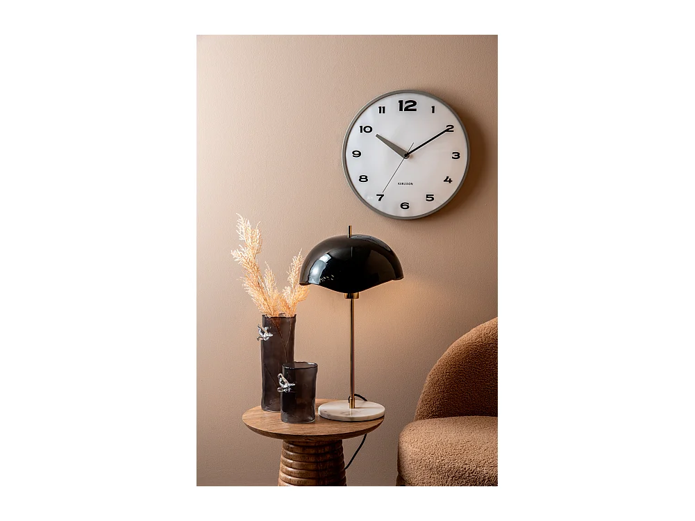 Vase Oiseau sur Branche Grand - Gris Foncé