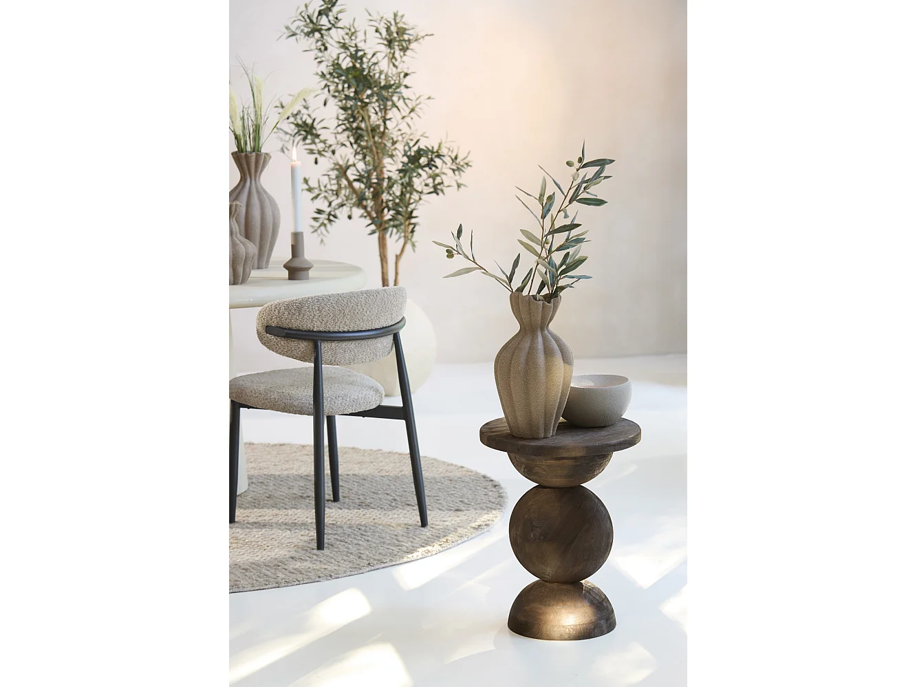 Vase SILLIAN - Ø19x35,5cm - Marron