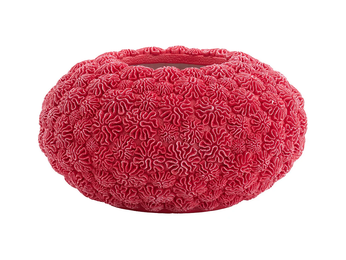 Jarrón CORAL - Ø47,5x25,5cm - Rojo