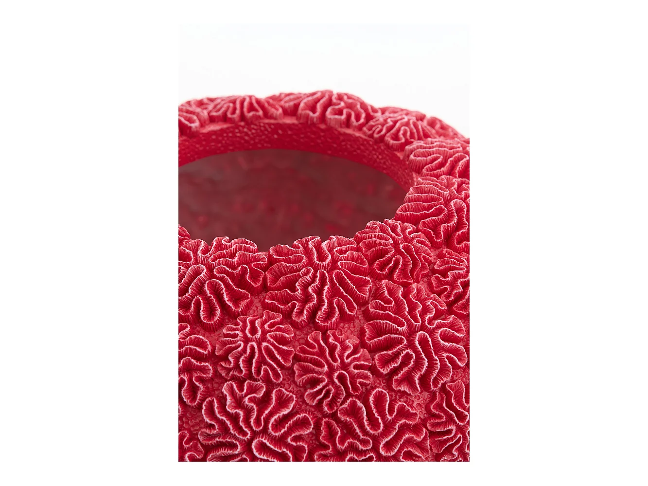 Jarrón CORAL - Ø47,5x25,5cm - Rojo