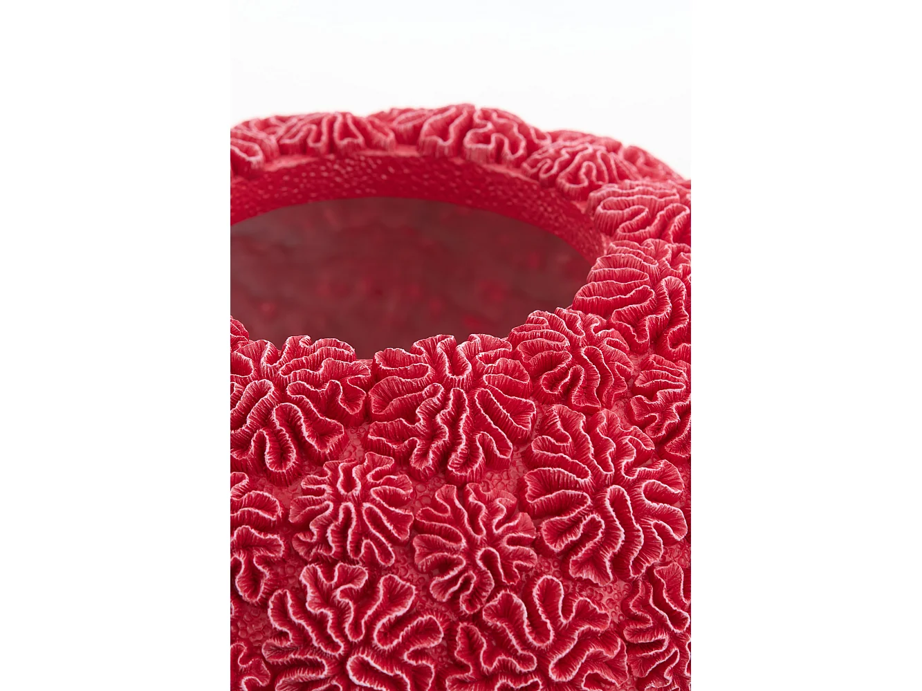 Vase CORAL - Ø47,5x25,5cm - Rouge