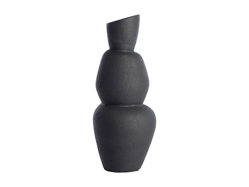 Vase ARAM - Ø19x46,5cm - Schwarz