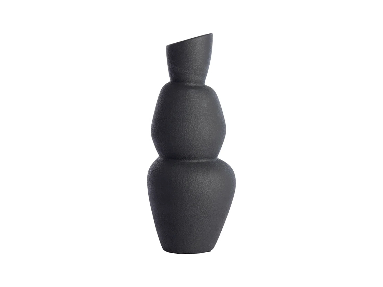 Vase ARAM - Ø19x46,5cm - Noir