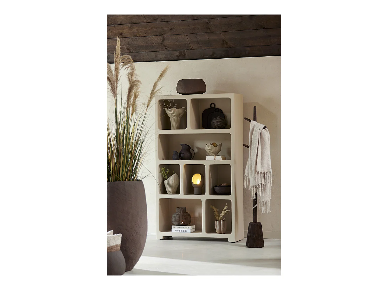 Vase TINGRI - Ø39x21cm - Marron