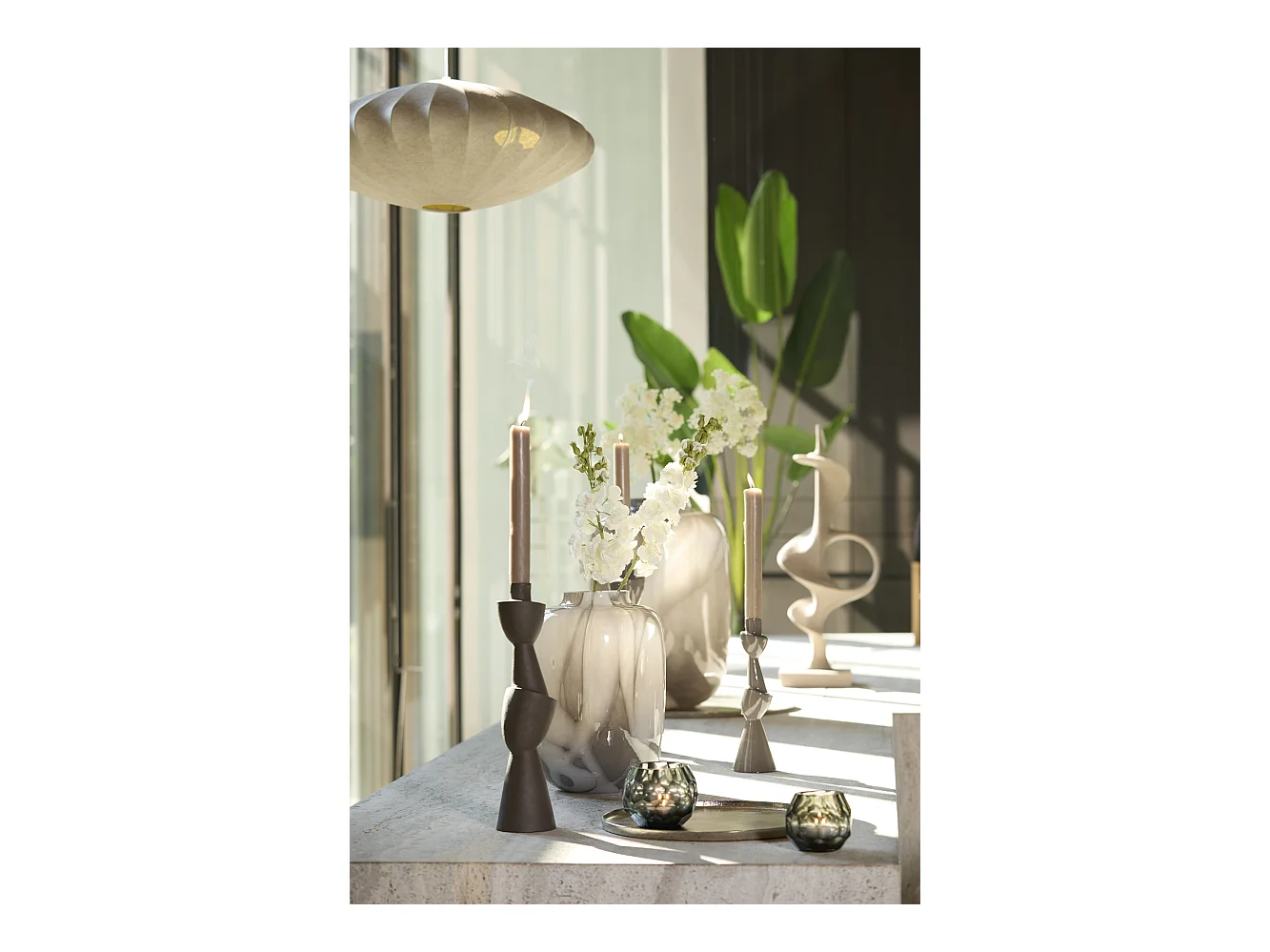 Vase KOBALA - Ø34x50cm - Gris