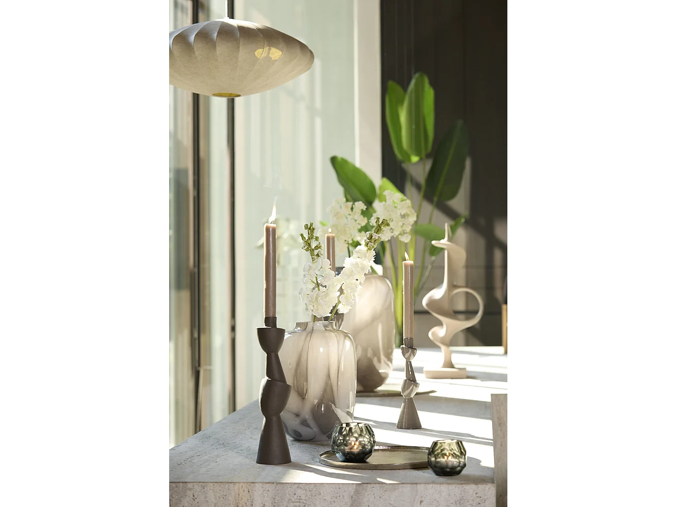 Vase KOBALA - Ø34x50cm - Gris