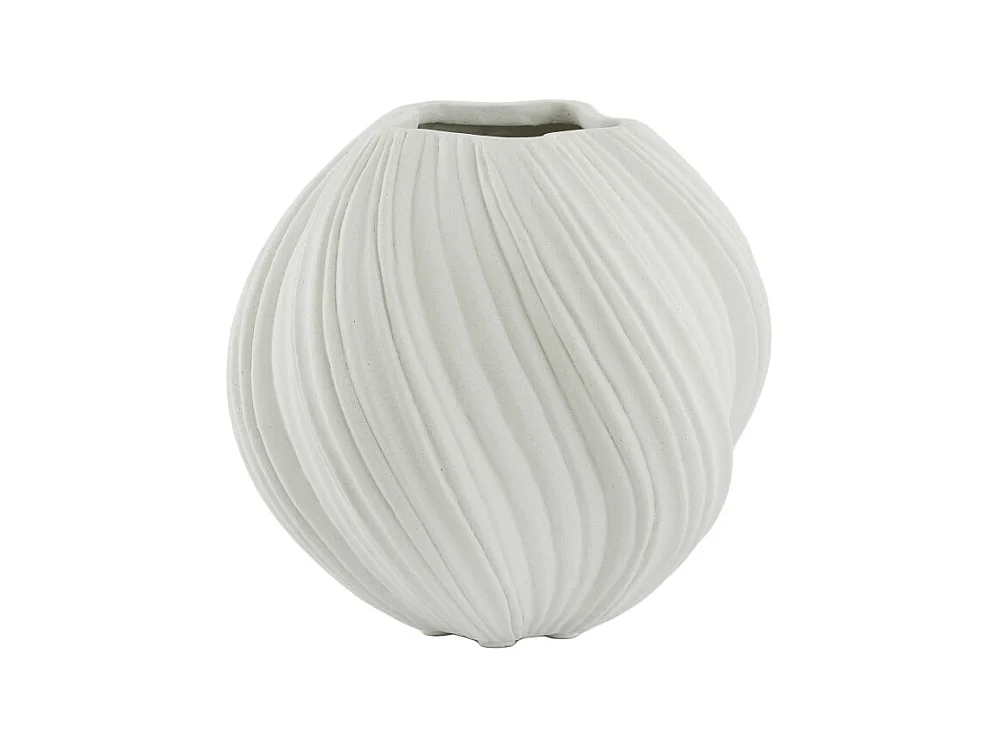 Vase YATUNG - Ø34x32cm - Blanc