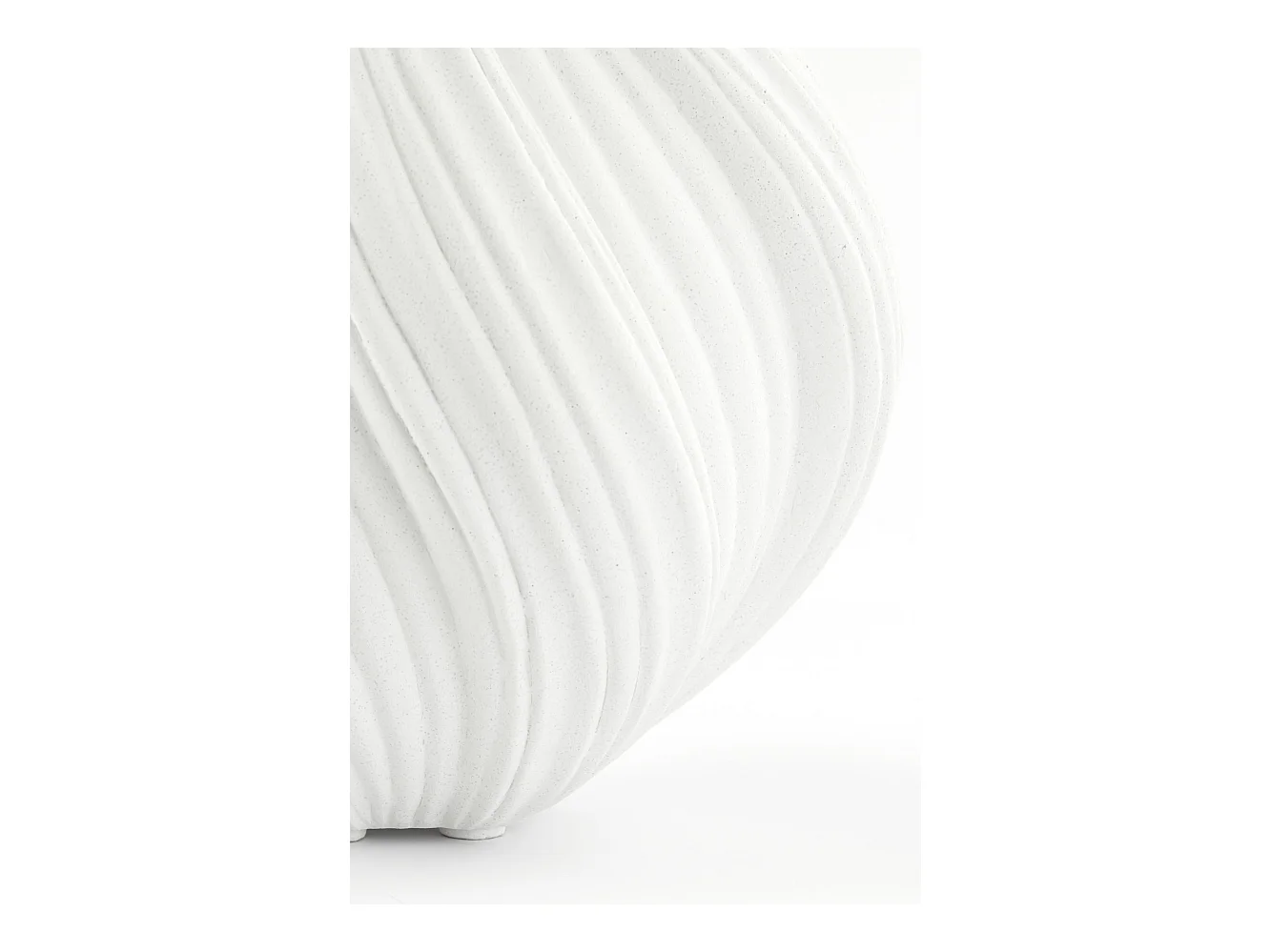 Vase YATUNG - Ø34x32cm - Weiß