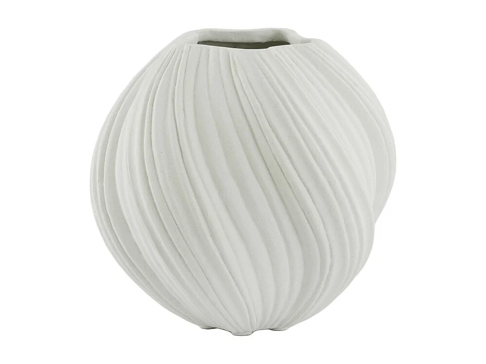 Vase YATUNG - Ø34x32cm - Blanc