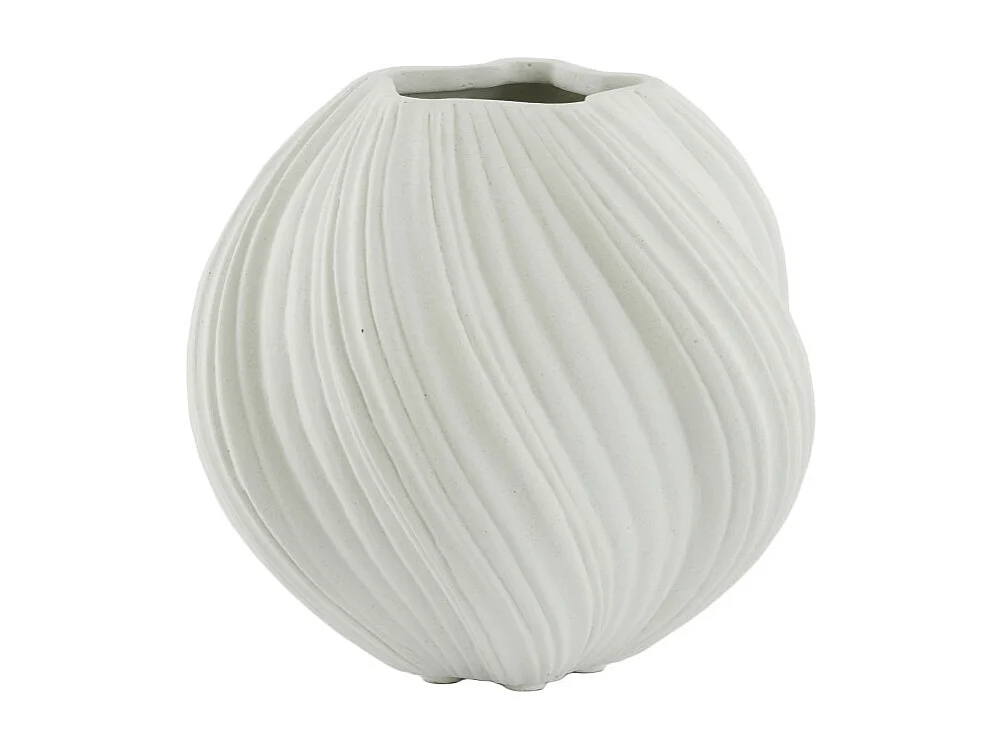 Vase YATUNG - Ø34x32cm - Blanc