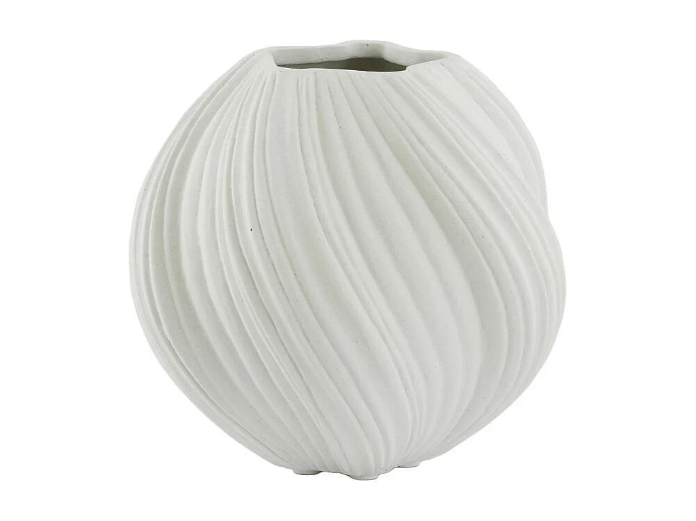 Vase YATUNG - Ø34x32cm - Blanc