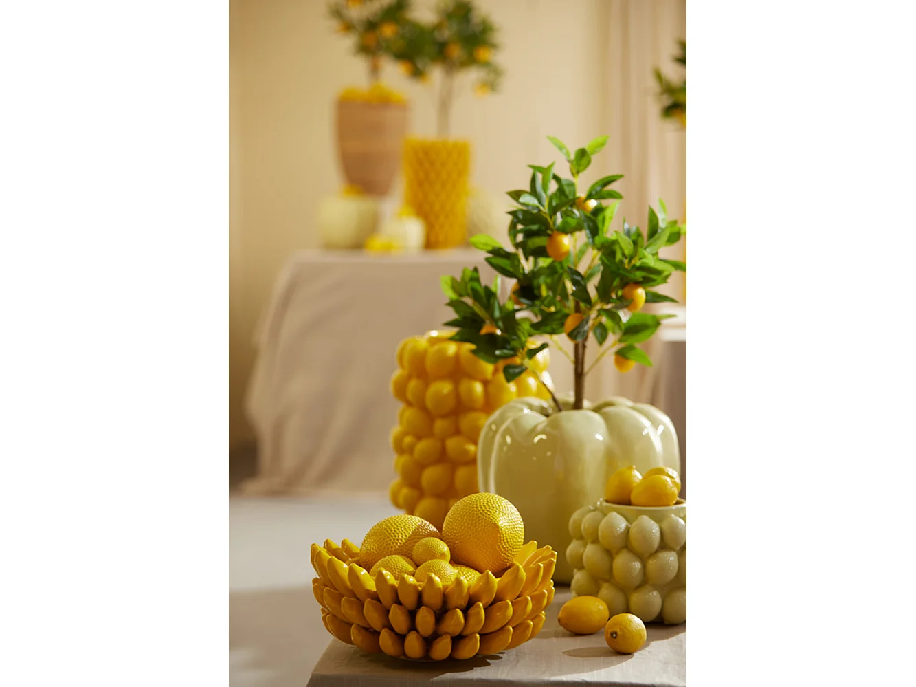 Vase CITRON - Ø23,5x33cm - Jaune