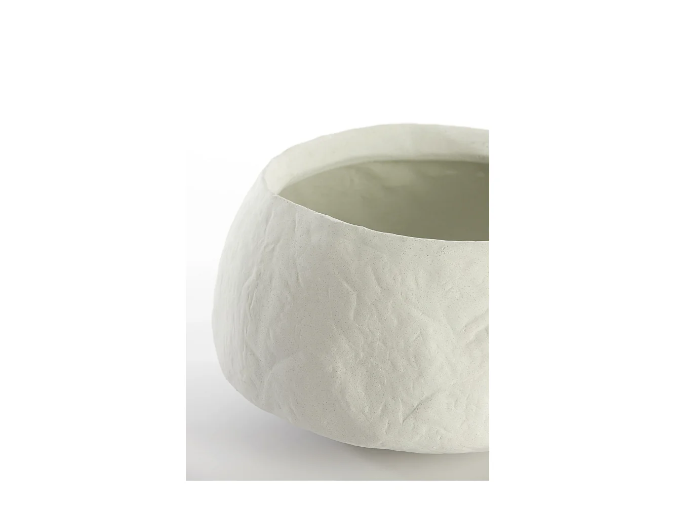 Vase TINGRI - Ø56x29cm - Weiß