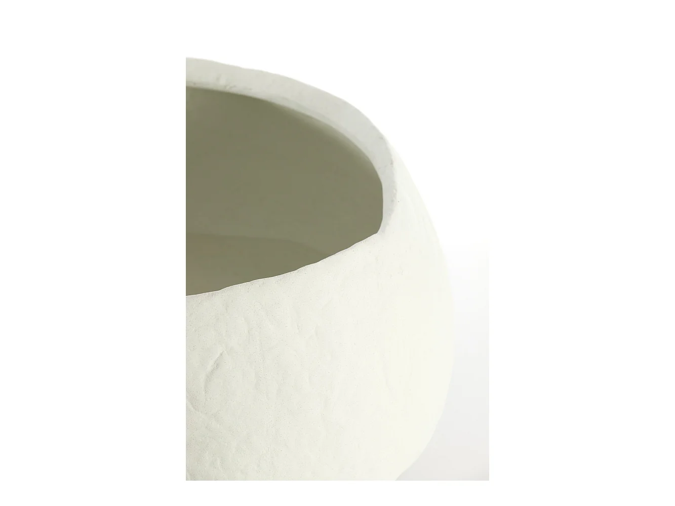Vase TINGRI - Ø56x29cm - Weiß