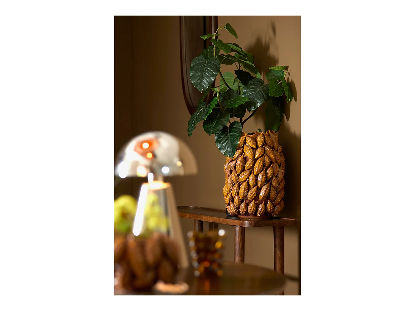 Vase PALATIK - 32x31x44cm - Marron