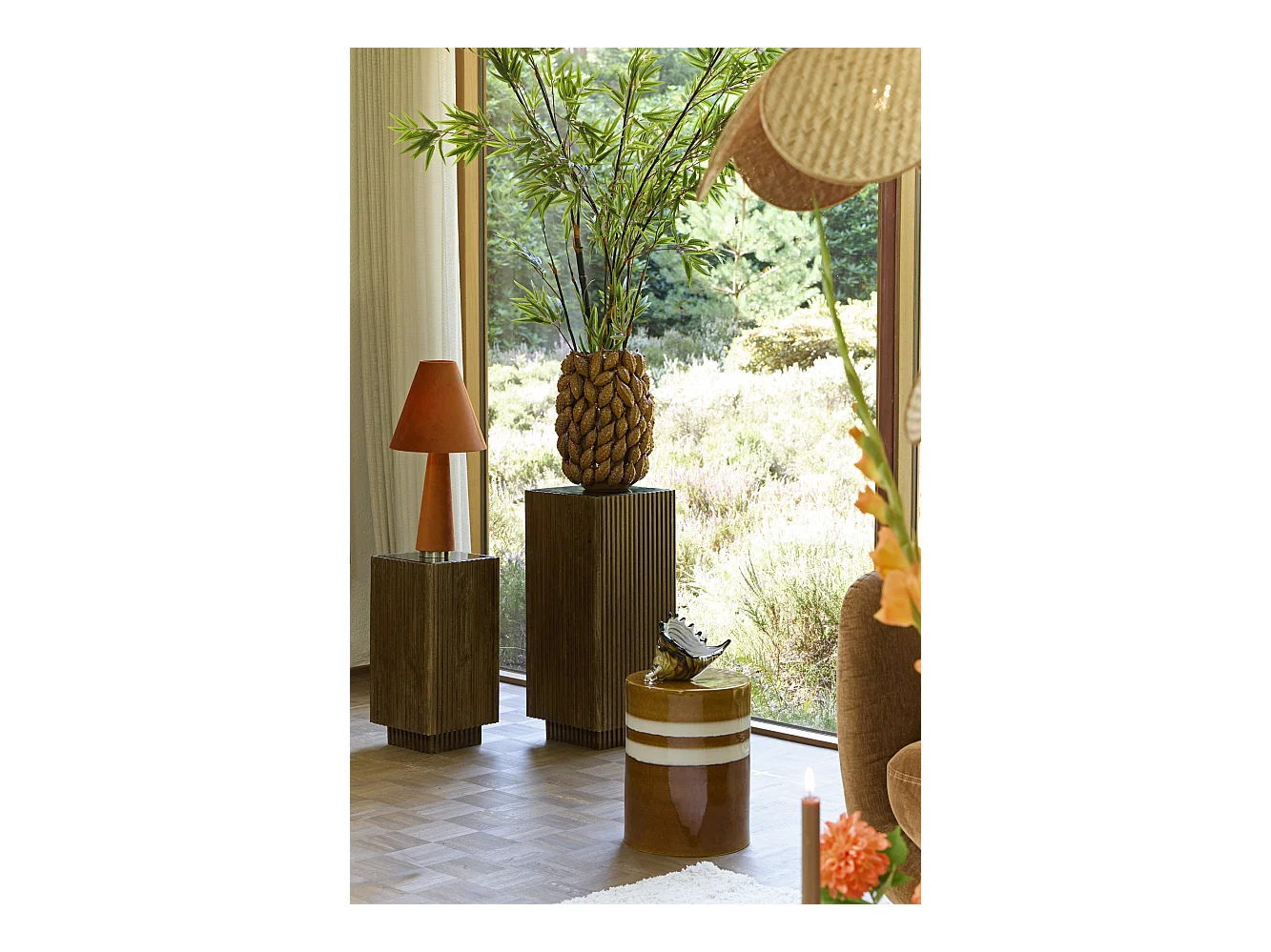 Vase PALATIK - 32x31x44cm - Marron