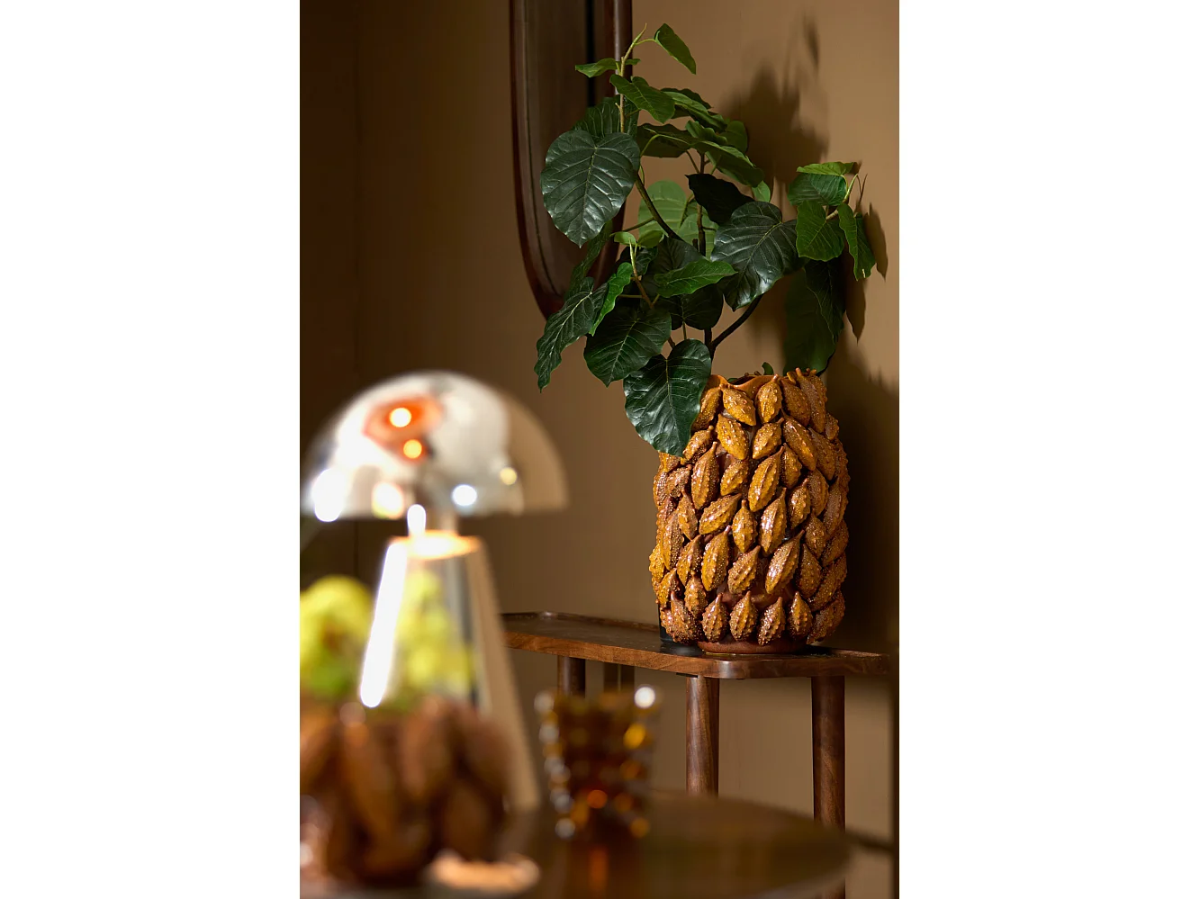 Vase PALATIK - 32x31x44cm - Marron