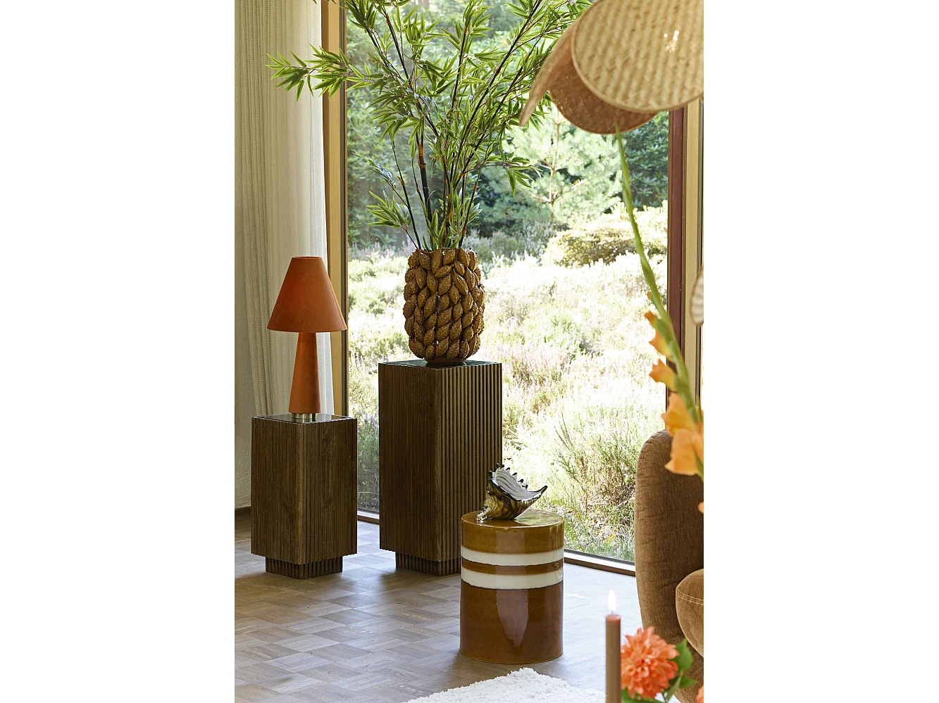 Vase PALATIK - 32x31x44cm - Marron