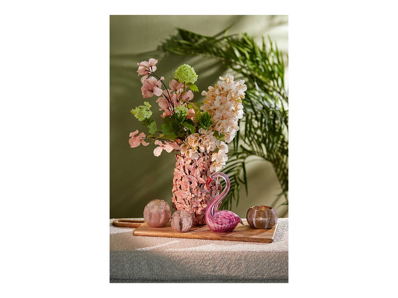 Vase MARIPOSA - Ø17x26cm - Rose