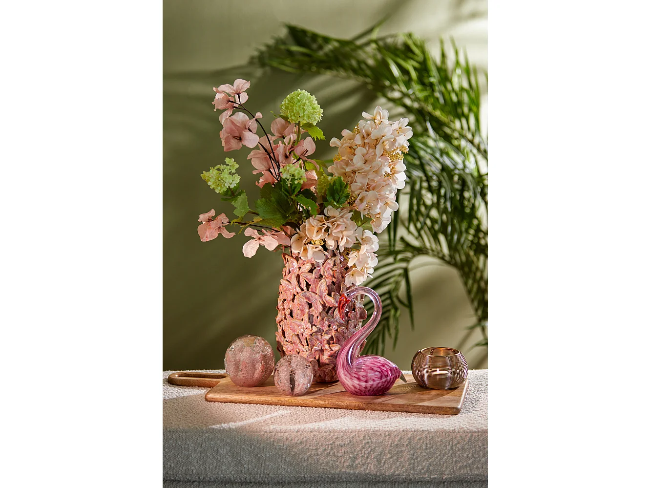 Vase MARIPOSA - Ø17x26cm - Rose