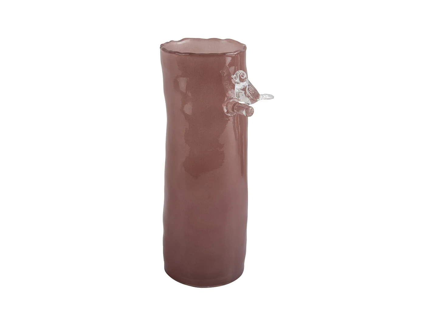 Vase Oiseau sur Branche Grand - Rose Pâle