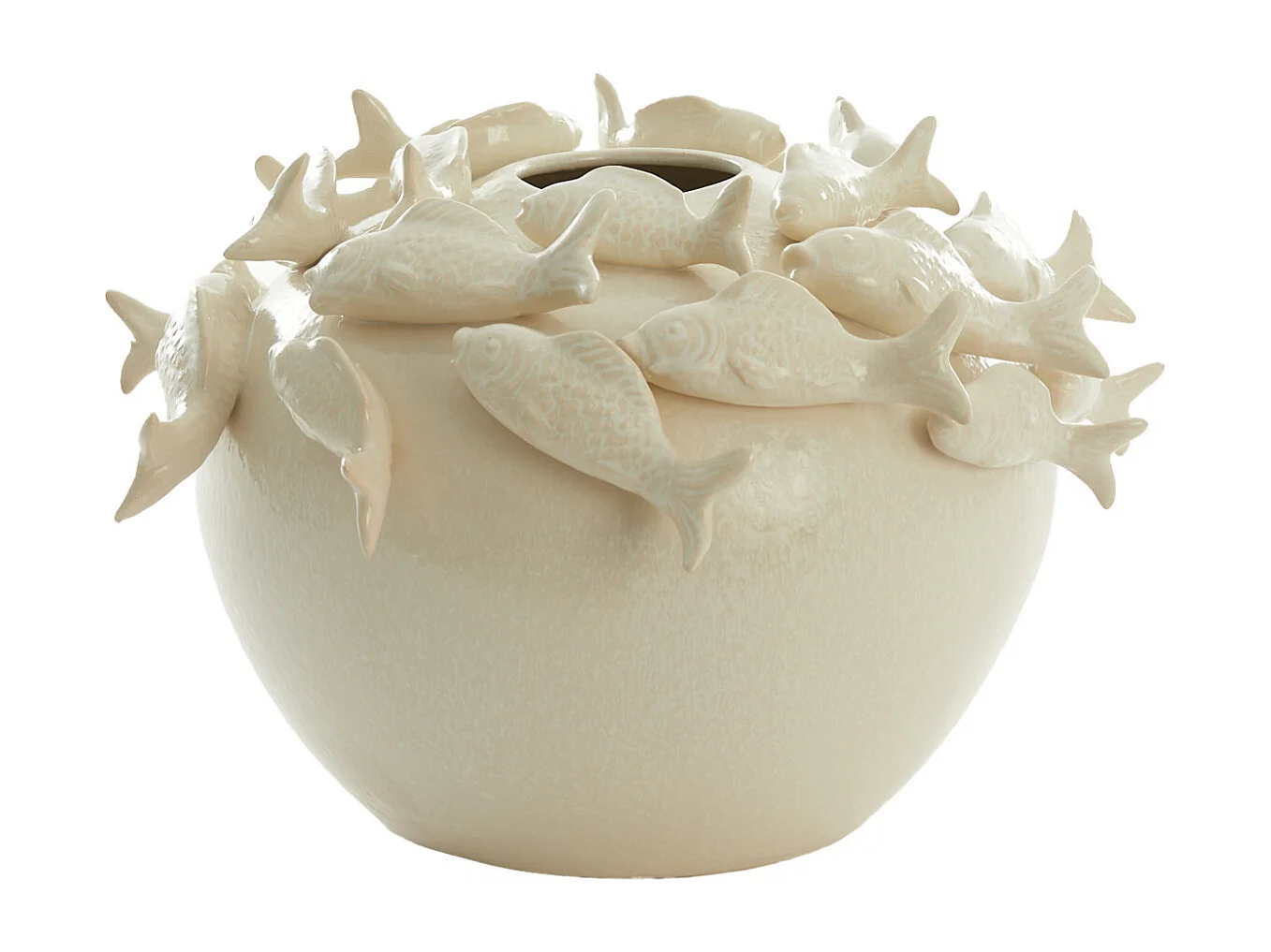 Vase FISH - Ø40x27cm - Blanc