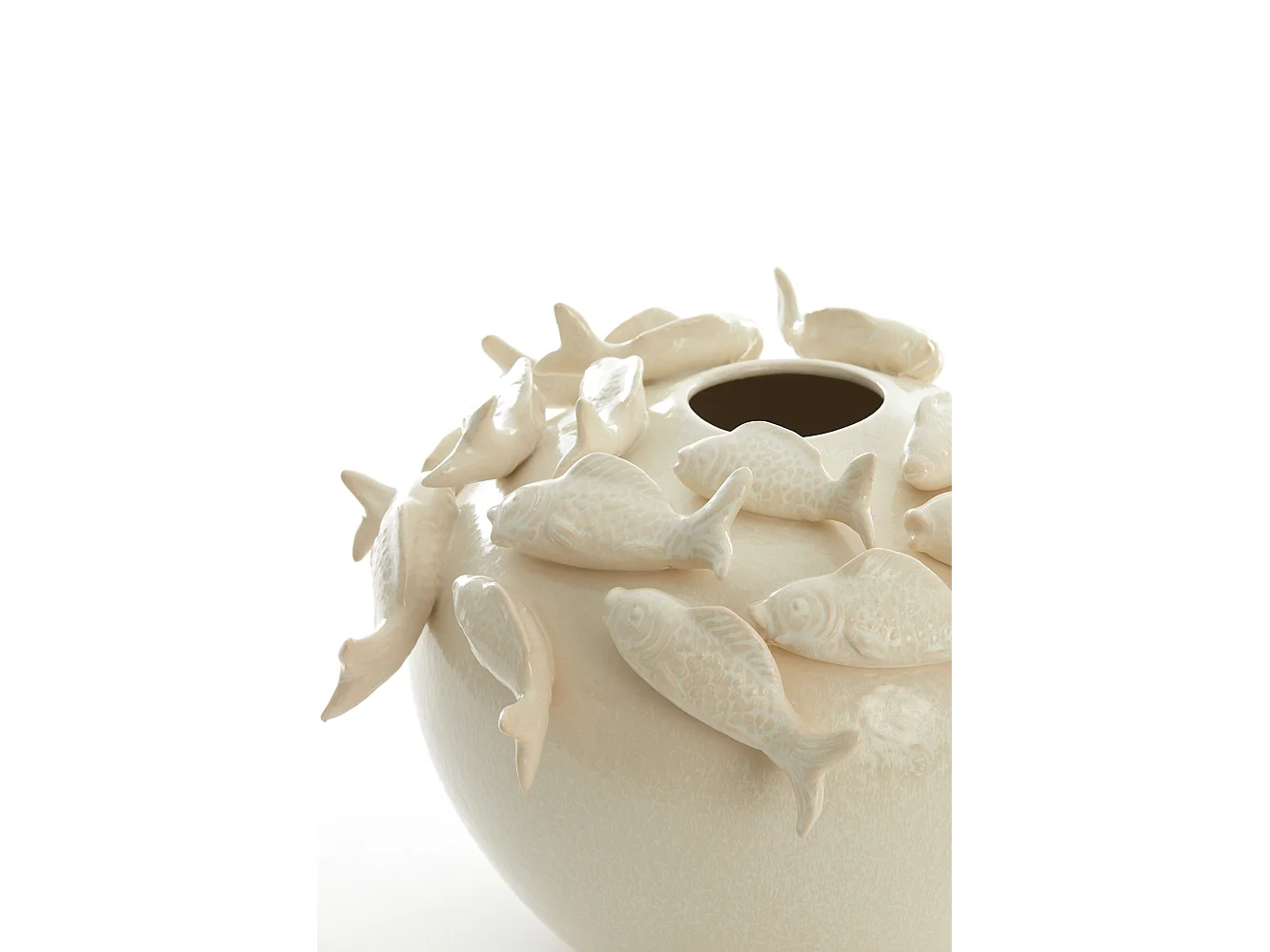 Vase FISH - Ø40x27cm - Blanc