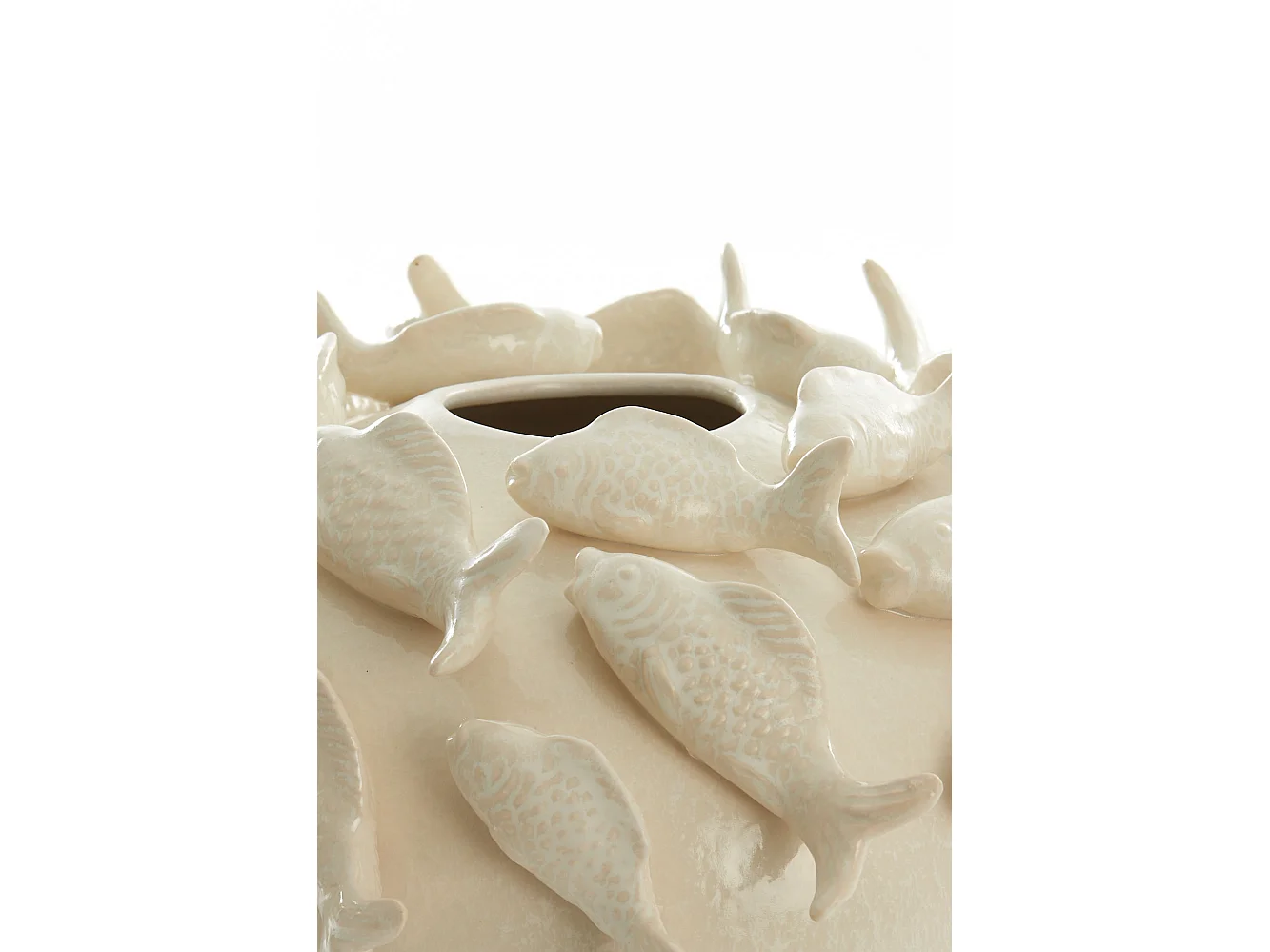 Vase FISH - Ø40x27cm - Blanc