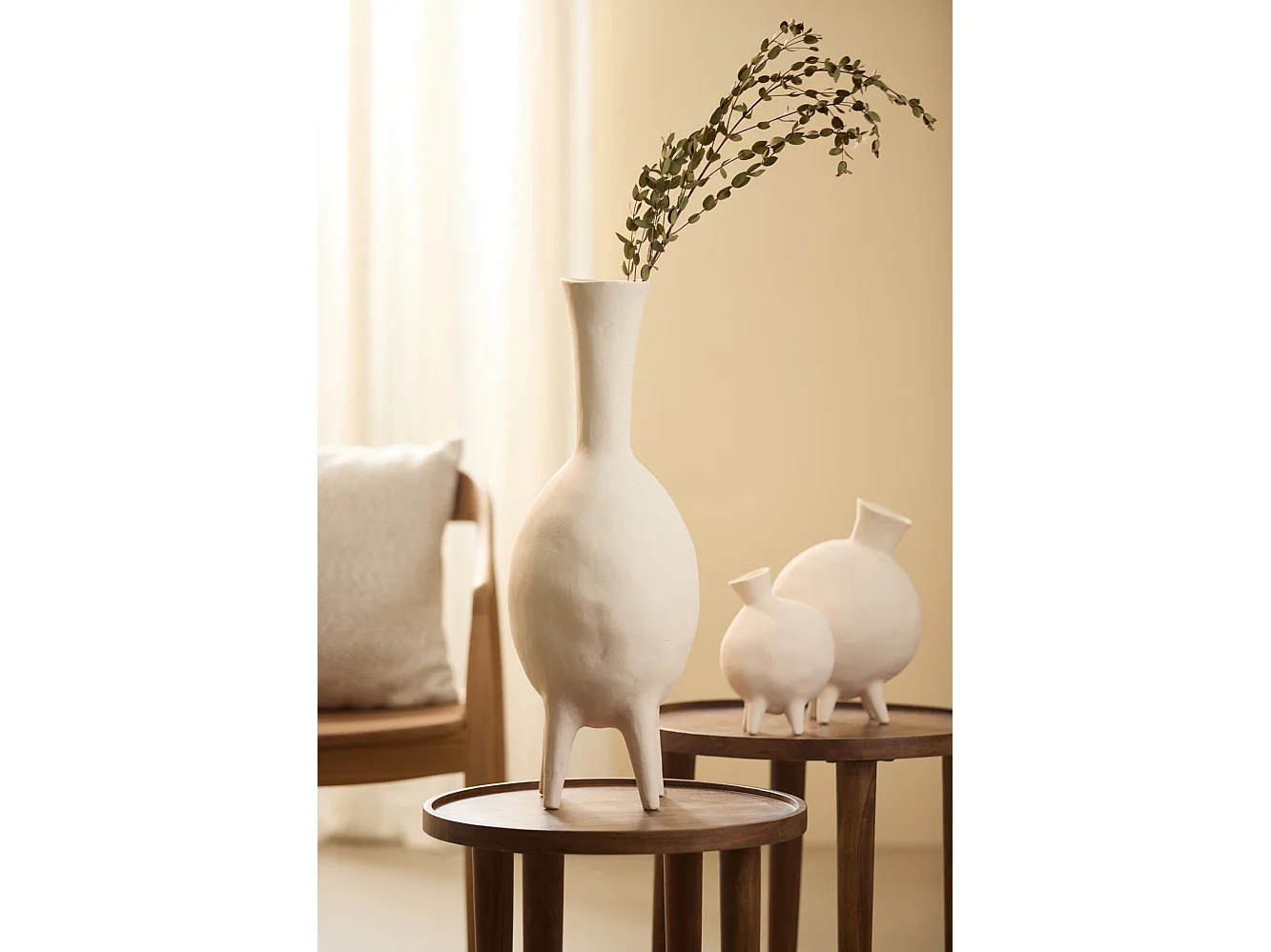 Vase NUGINA - 23x20x62,5cm - Blanc