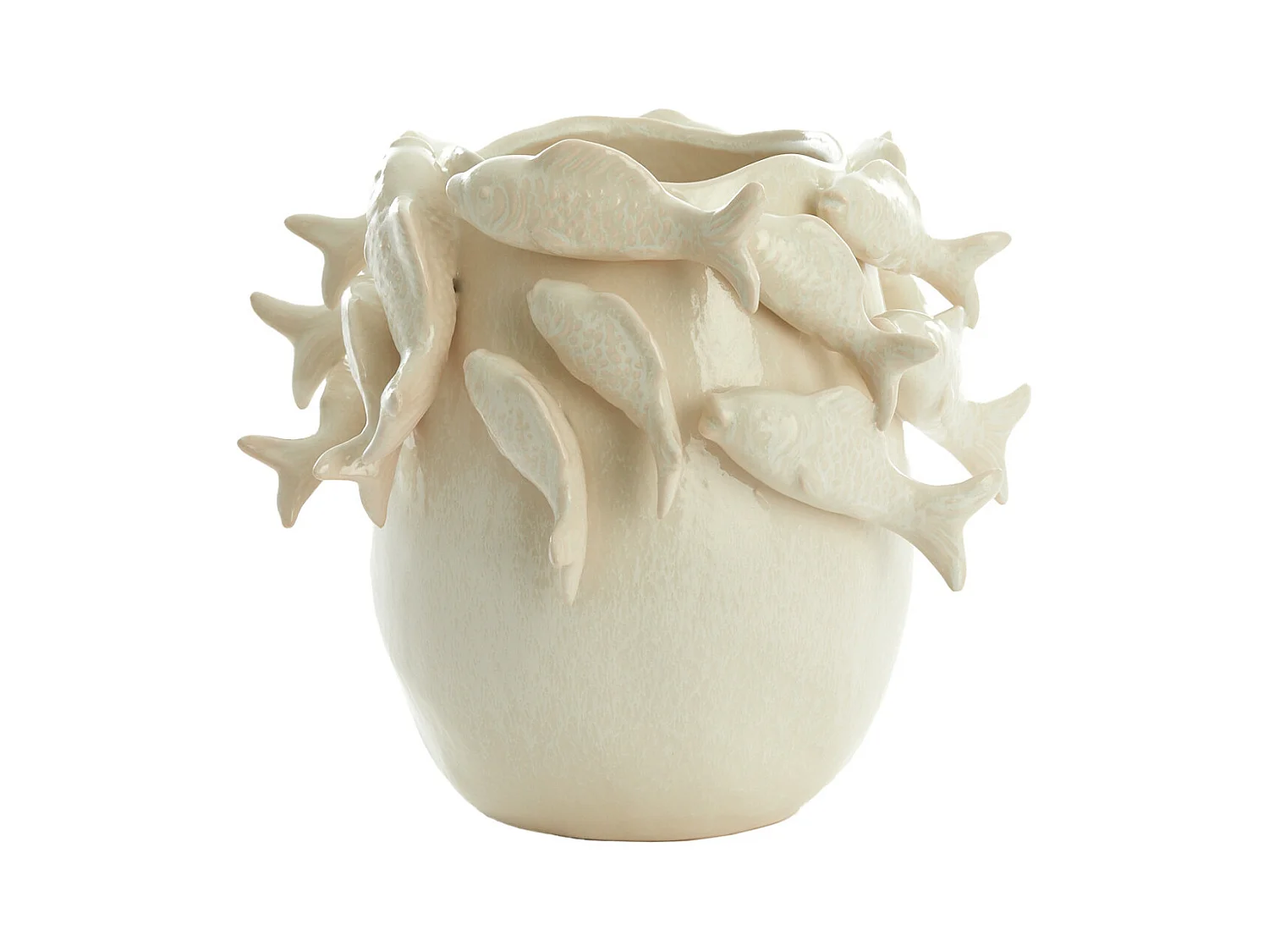 Vase FISH - 29x28,5x27cm - Blanc