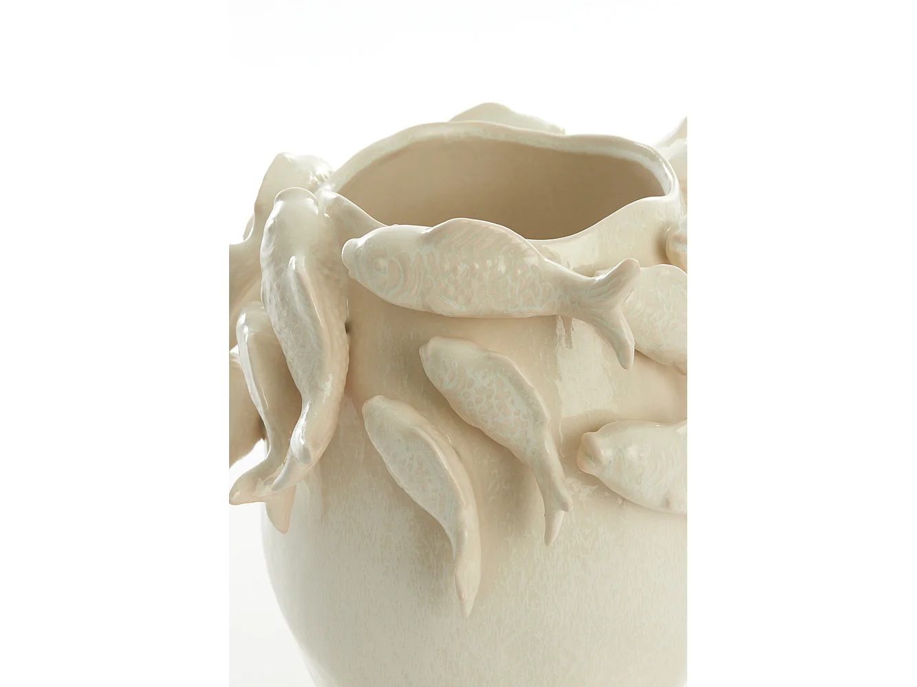 Vase FISH - 29x28,5x27cm - Blanc
