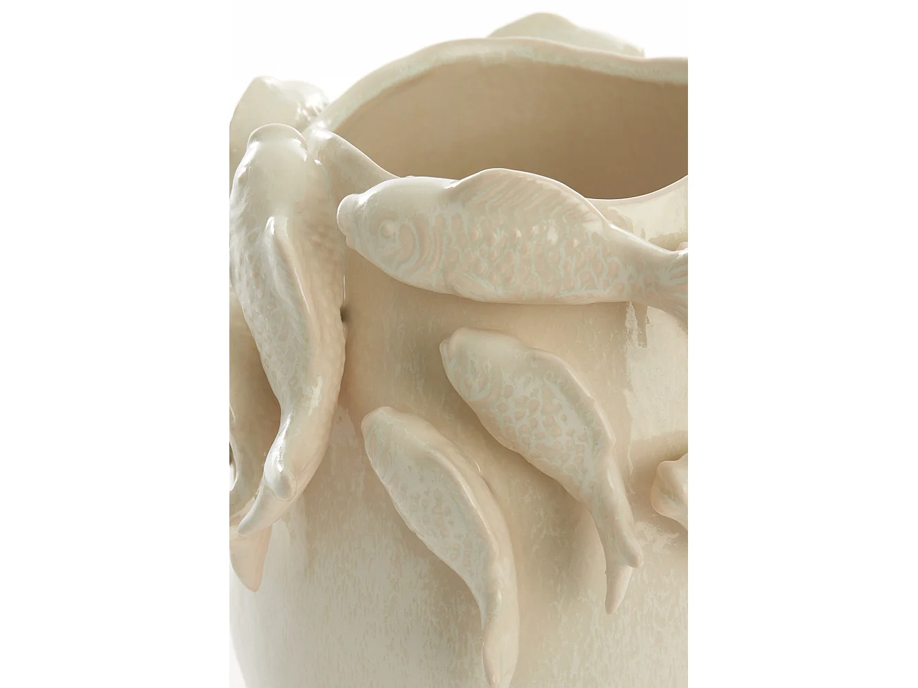 Vase FISH - 29x28,5x27cm - Blanc