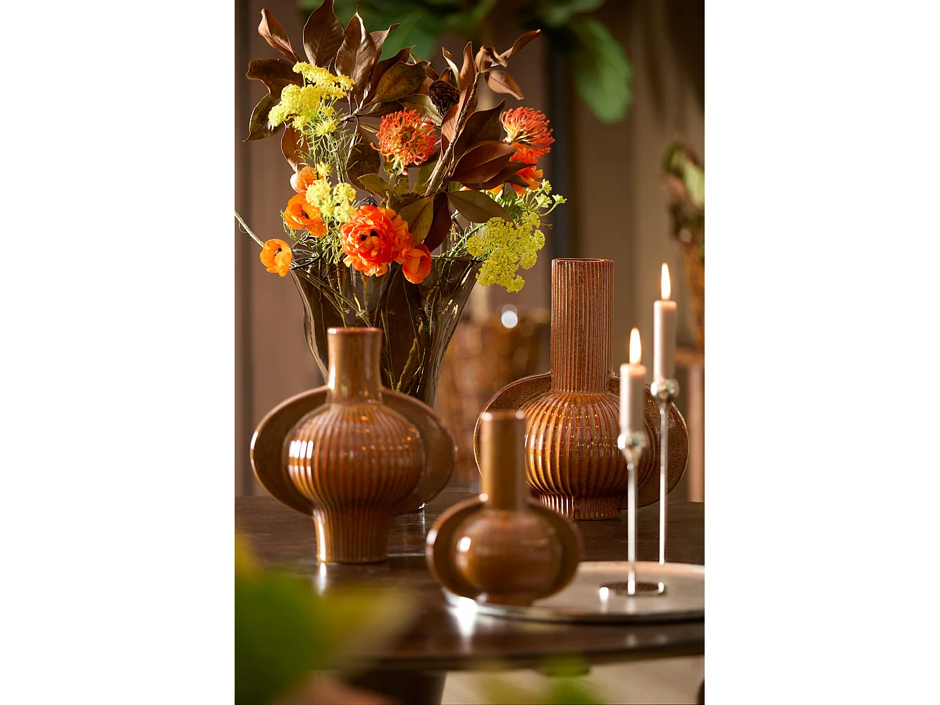 Vase MELNIK - 31,5x21,5x38,5cm - Marron