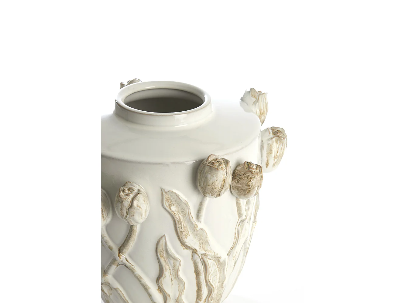 Vase JUANA - Ø32x32cm - Blanc