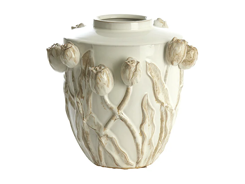 Vase JUANA - Ø32x32cm - Blanc