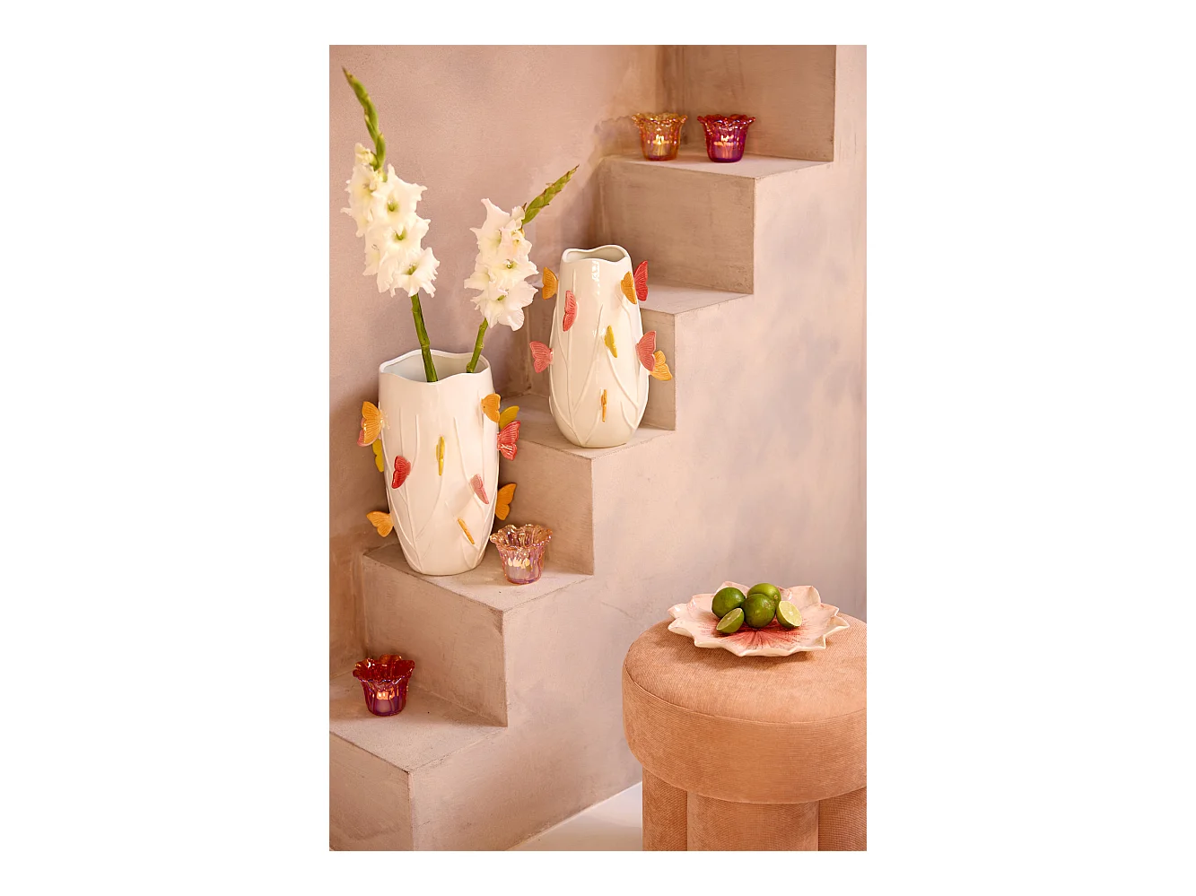 Vase BORBOLETA - Ø26,5x35cm - Blanc