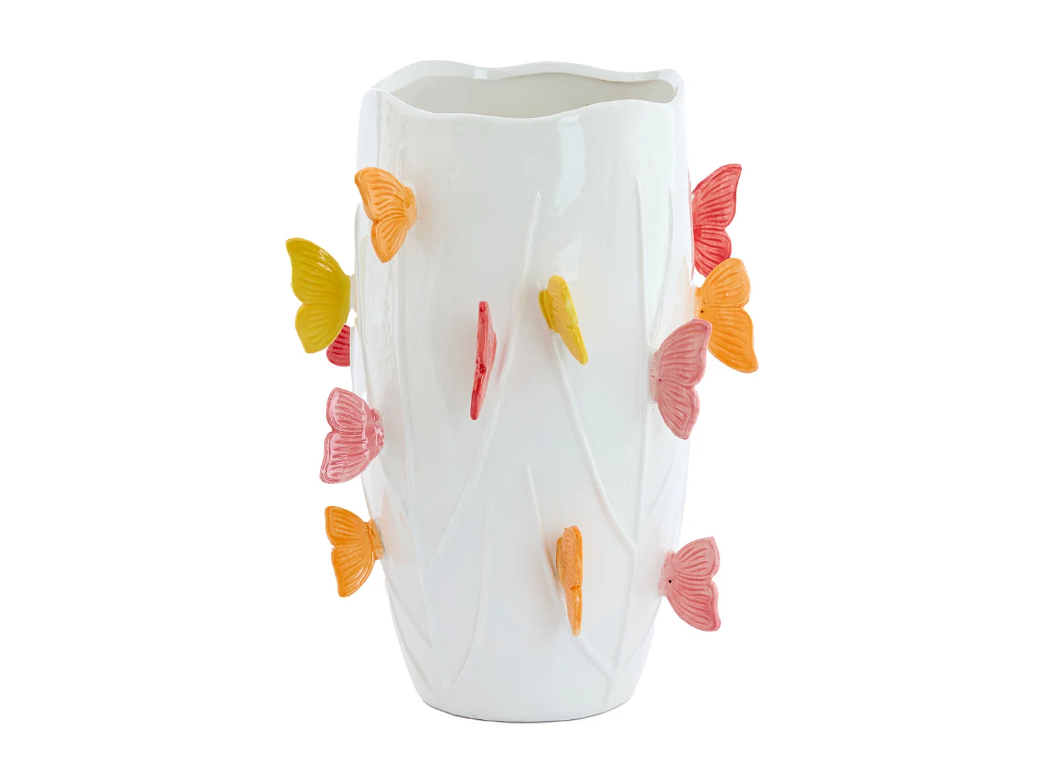 Vase BORBOLETA - Ø26,5x35cm - Weiß