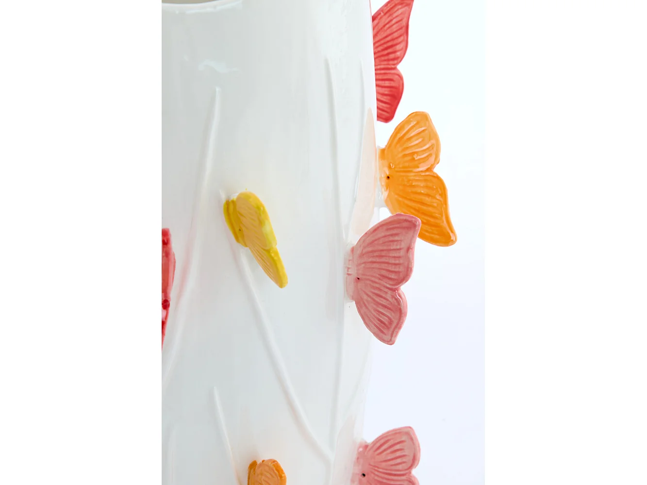 Vase BORBOLETA - Ø26,5x35cm - Weiß