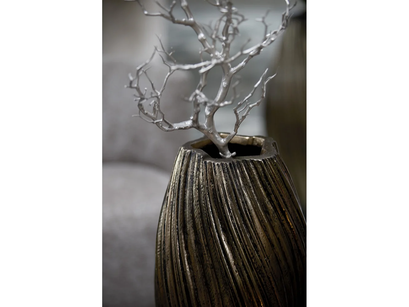 Vase YATUNG - Ø30x52cm - Bronze