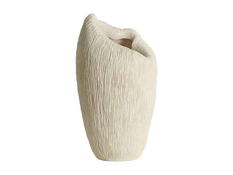 Vase DENISA - 28x26,5x50cm - Blanc