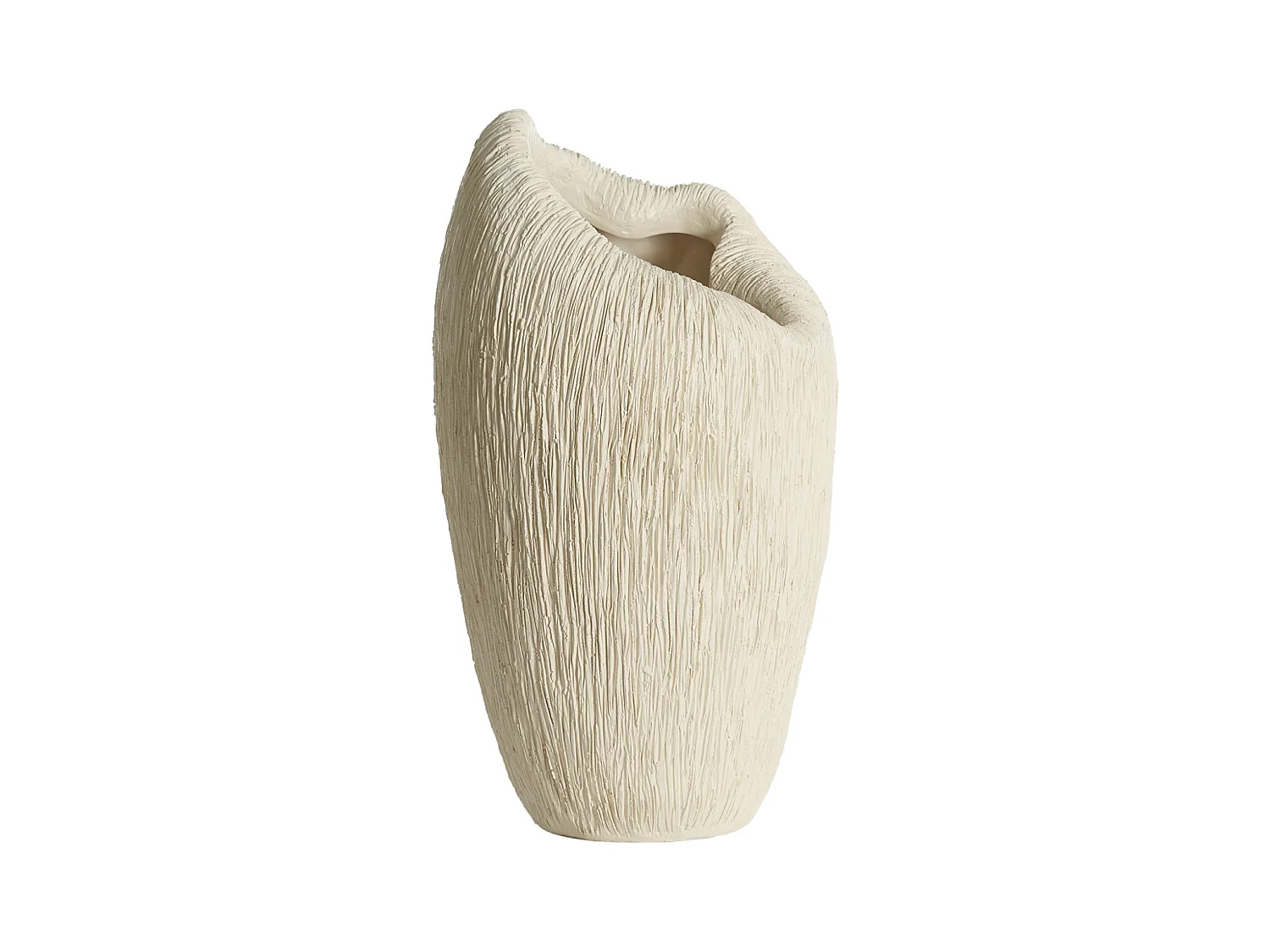 Vase DENISA - 28x26,5x50cm - Blanc