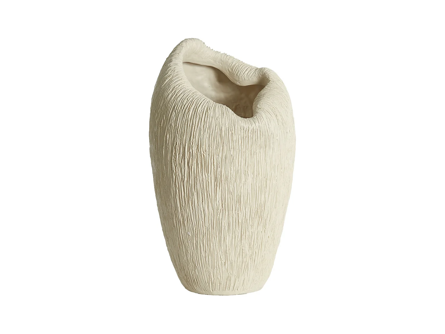 Vase DENISA - 28x26,5x50cm - Blanc