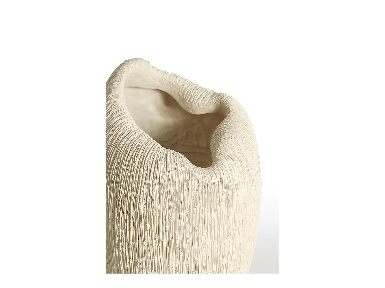 Vase DENISA - 28x26,5x50cm - Blanc