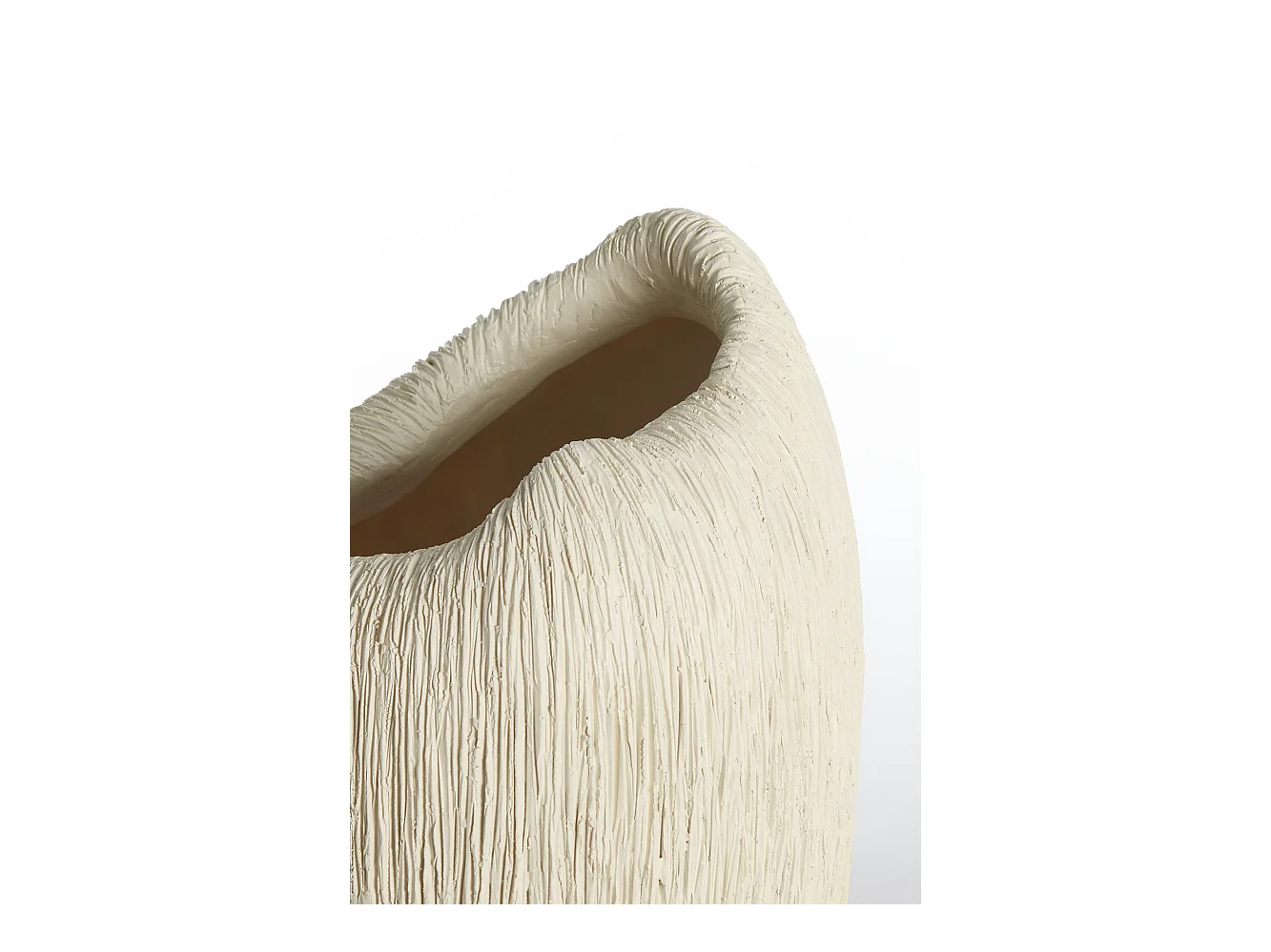 Vase DENISA - 28x26,5x50cm - Blanc