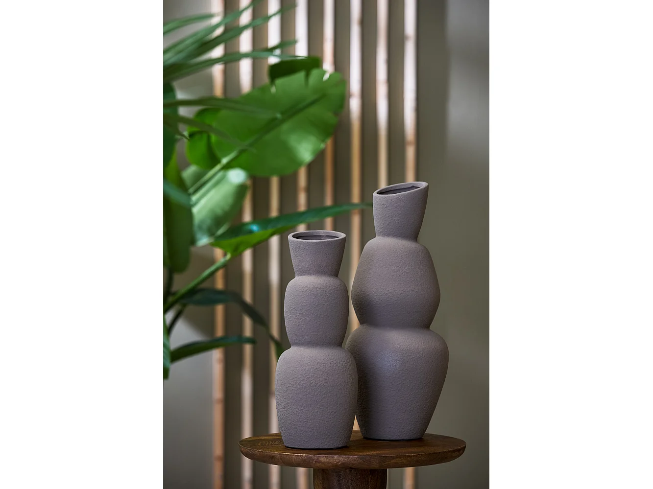 Jarrón ARAM - Ø14,5x37,5cm - Marrón